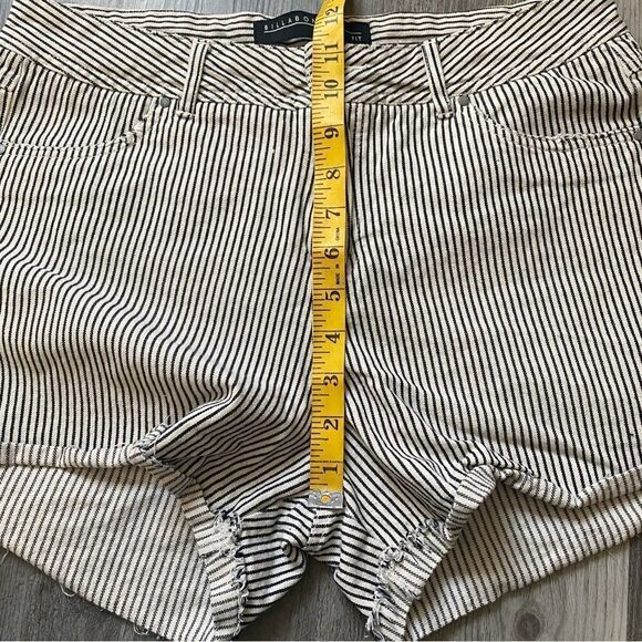 Billabong Shorts Hi Waisted Fit Stripe Boho Cotton Festival Summer - Picture 10 of 12